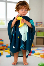 Printed Premium Cotton Kids Poncho