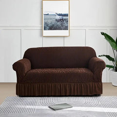 Zebra Stripe Gersey Sofa Covers Brown Color