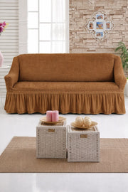 Frill Style Butterfly Stuff Sofa Cover (Copper or Brown Color)