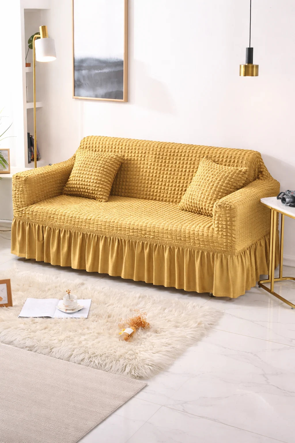 Frill Style Butterfly Stuff Sofa Cover (Golden Skin Color)