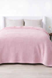 Pink Waffle Blanket Close Weave | Soft, Breathable, Organic Comfort