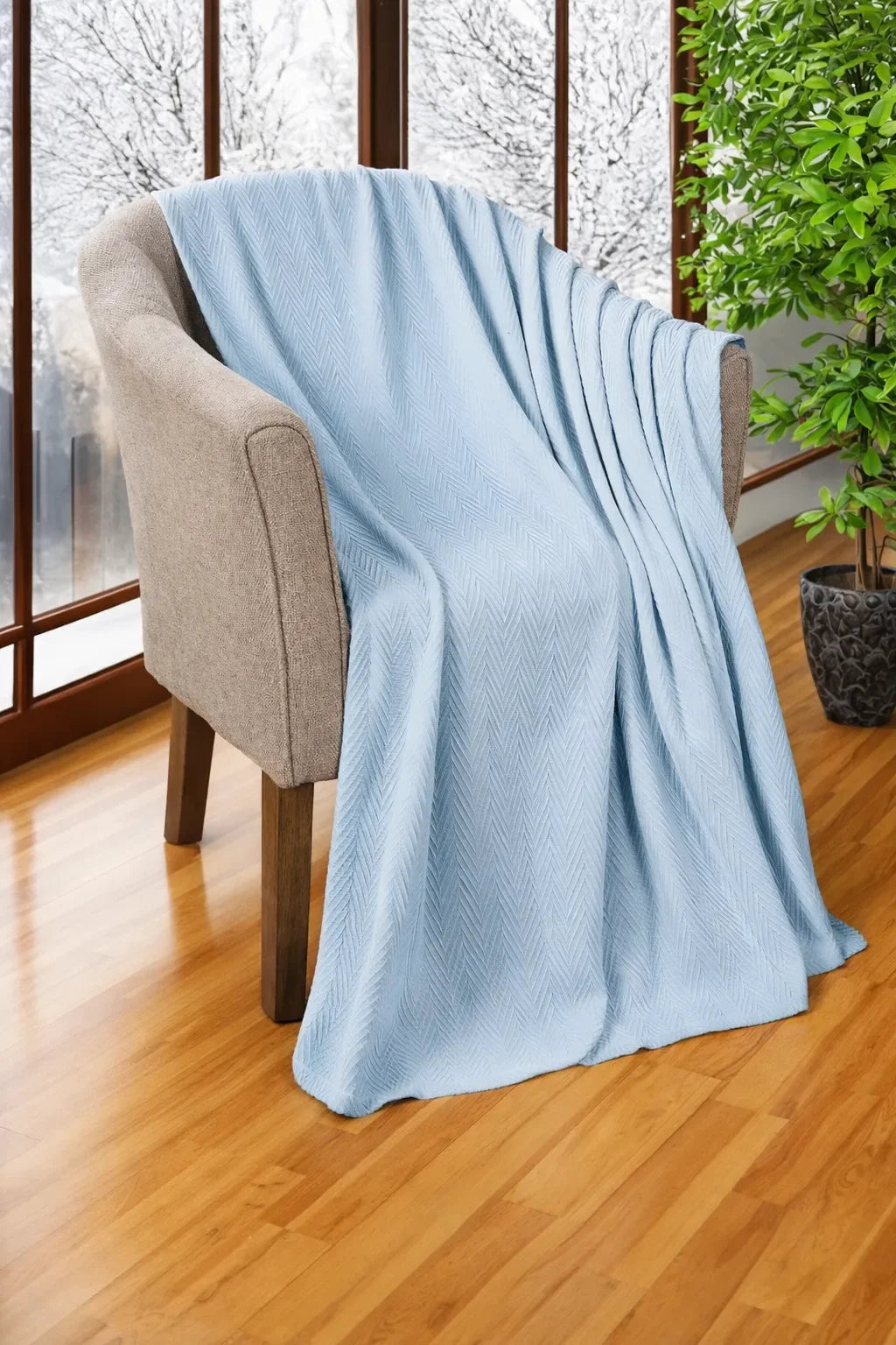 Zig-Zag Chevron All-Season Cotton Bedding Blanket
