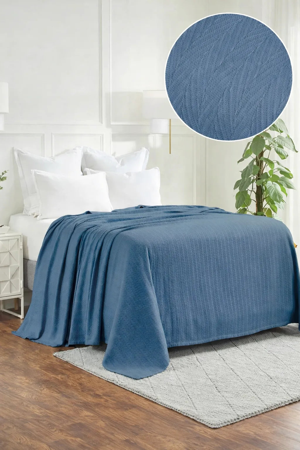 Zig-Zag Chevron All-Season Cotton Bedding Blanket