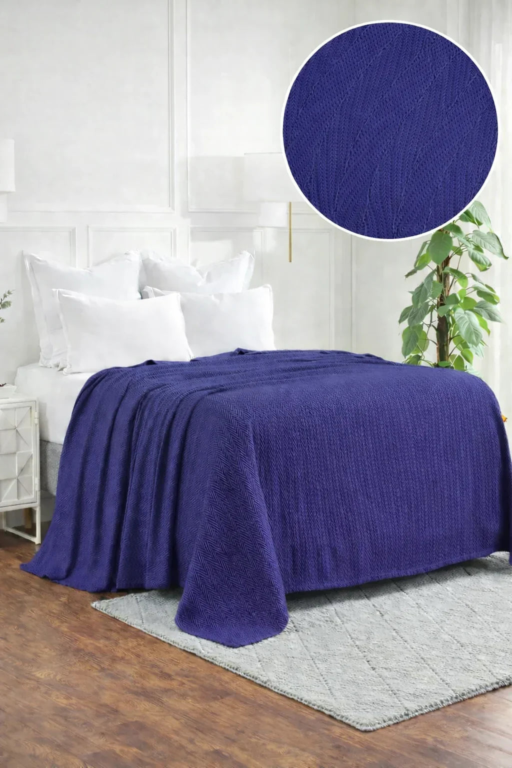 Zig-Zag Chevron All-Season Cotton Bedding Blanket
