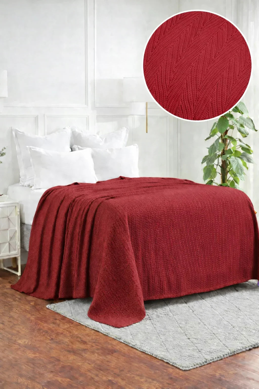Zig-Zag Chevron All-Season Cotton Bedding Blanket