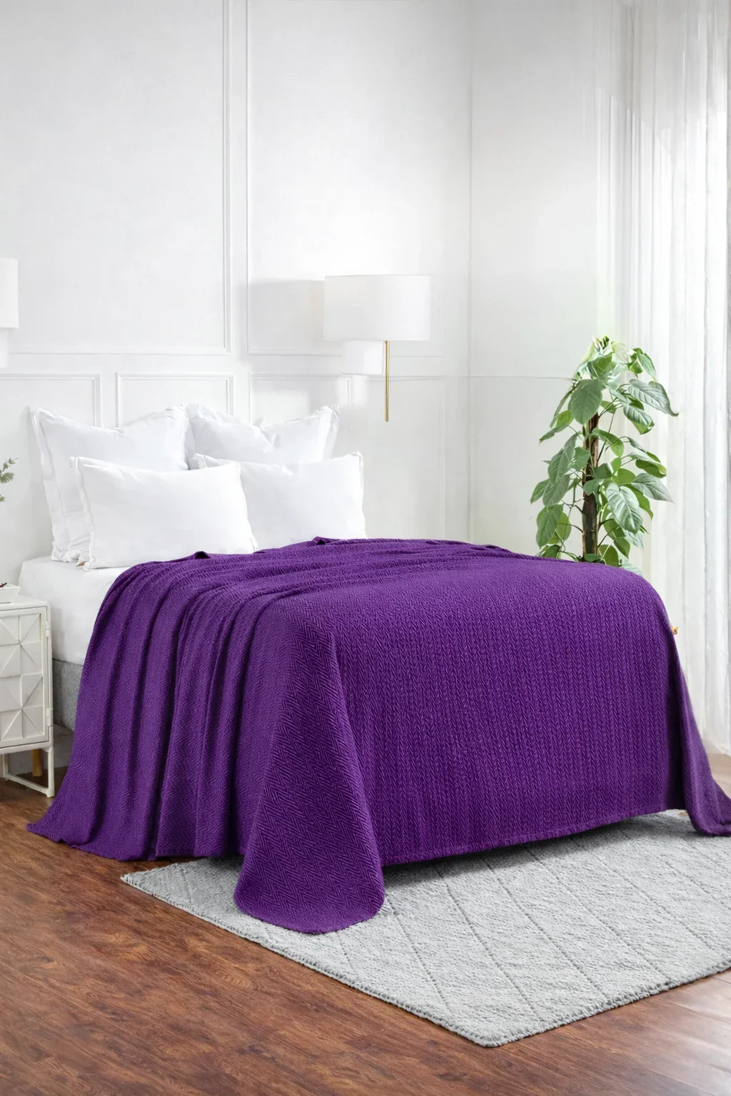Zig-Zag Chevron All-Season Cotton Bedding Blanket