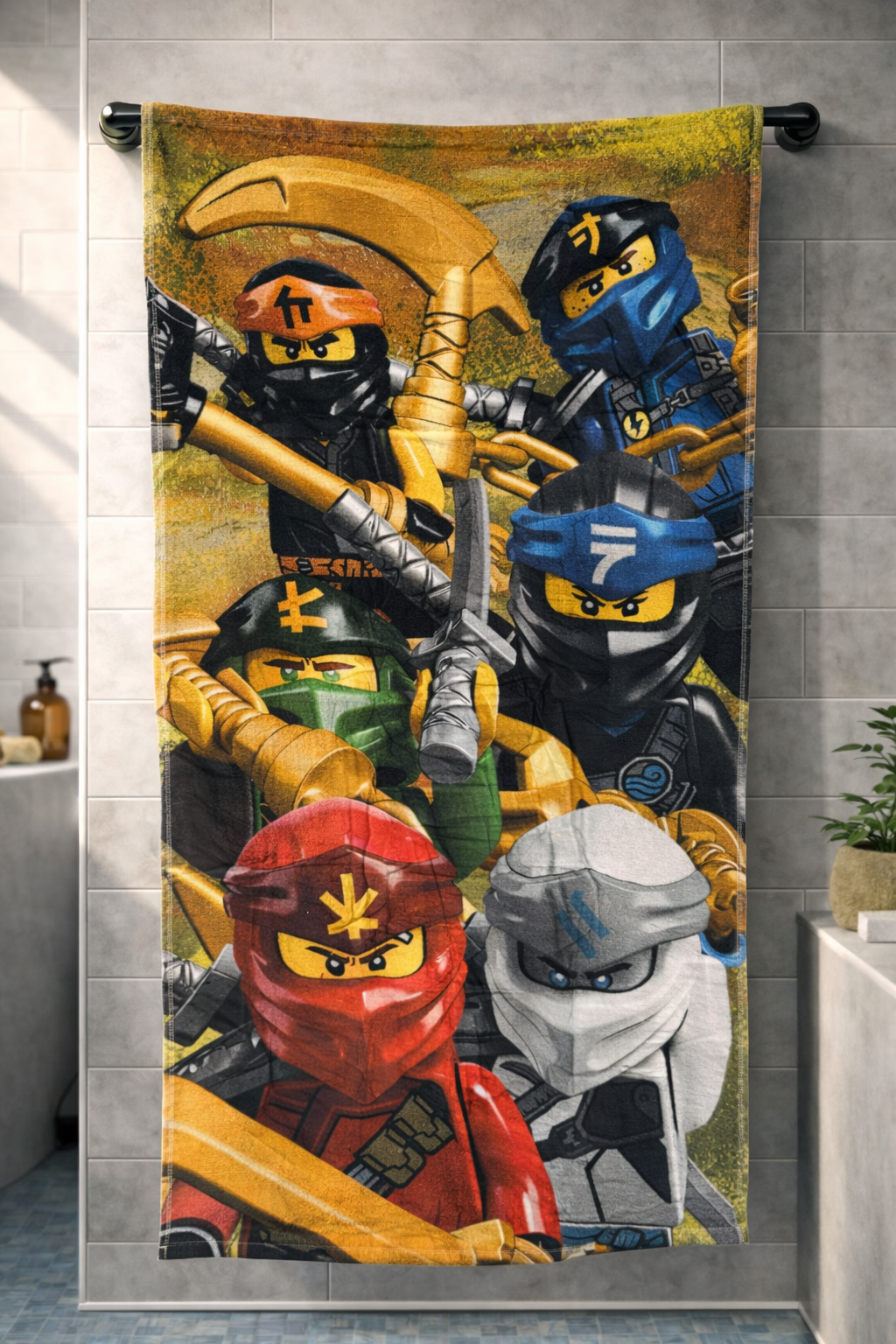 Premium Lego Ninjago Printed Towel – 100% Micro Cotton