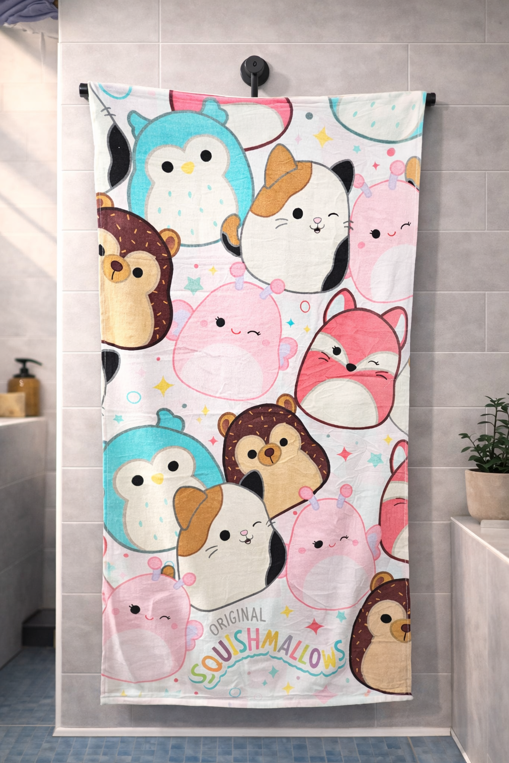Premium Squishmallows Printed Towel – 100% Micro Cotton