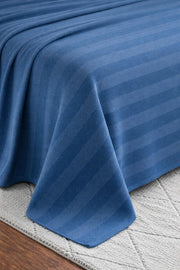 Textured Chevron Woven Cotton Blanket – Cozy All-Season Throw in Rich Brown