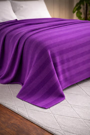 Textured Chevron Woven Cotton Blanket – Cozy All-Season Throw in Rich Brown