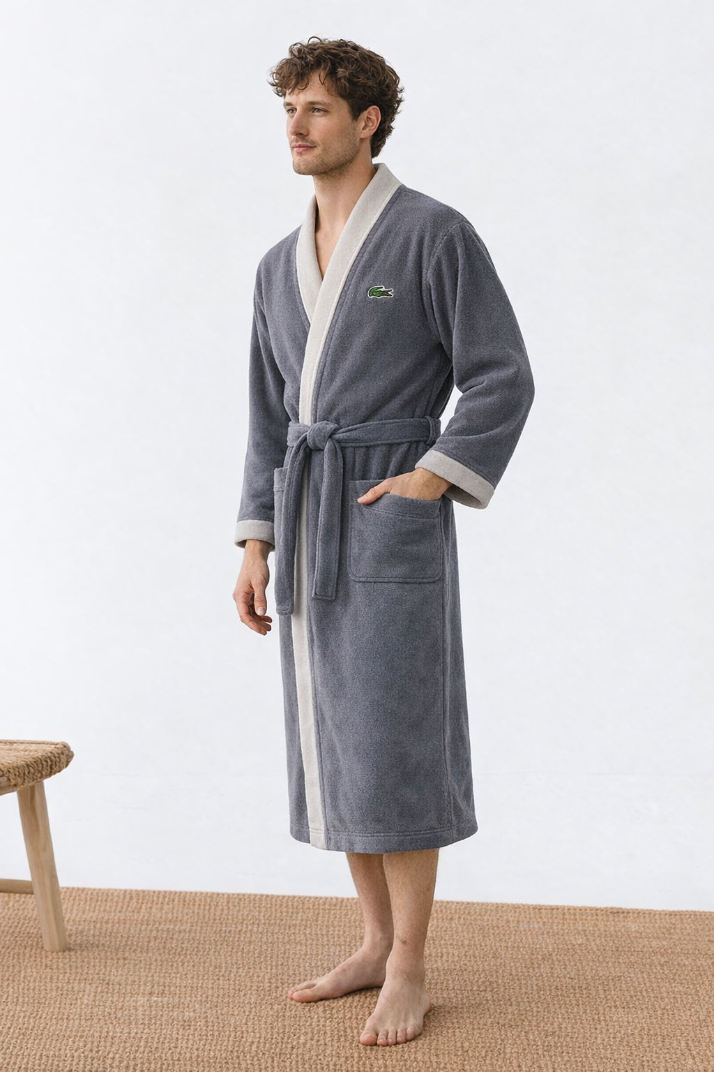 Lacoste Bathrobe for Men & Women | Cotton | Teal