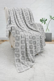 Geometric Gray Thermal Blanket 72x90 Inches | 300 GSM