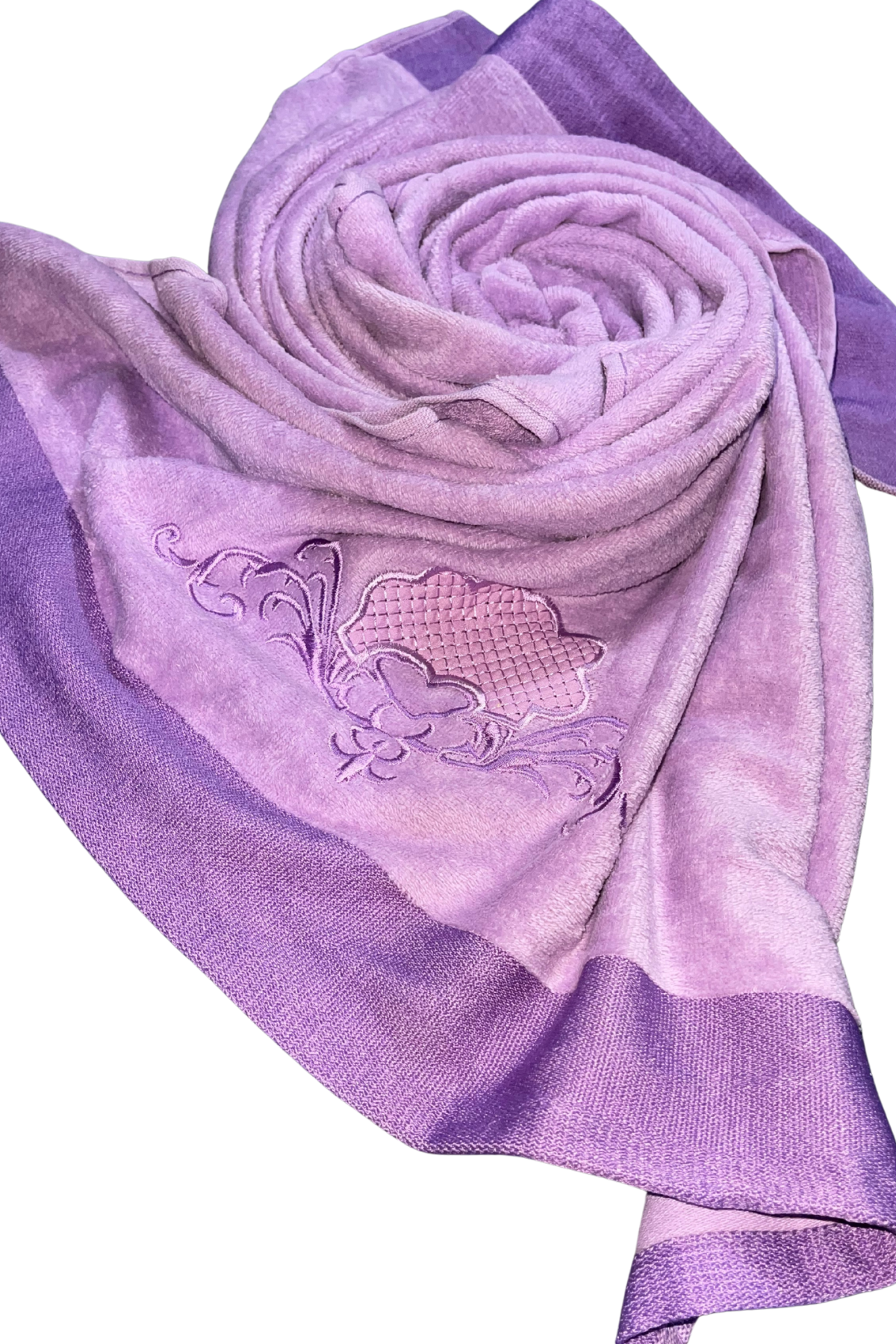 Purple Velvet Embroedry Towel | 30x60 inches | Embroedry set SALE