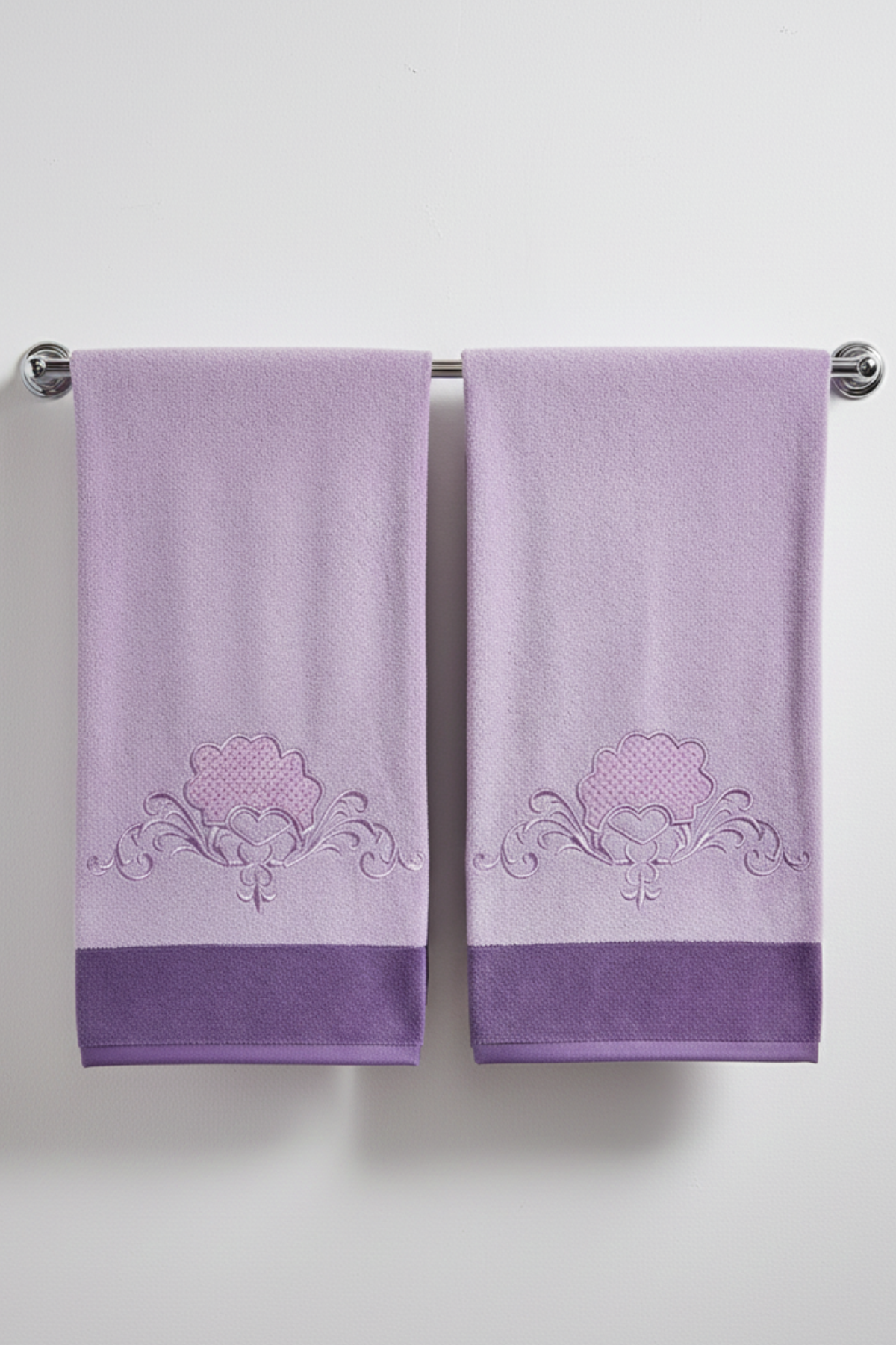 Purple Velvet Embroedry Towel | 30x60 inches | Embroedry set SALE