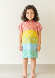 Fluffy Hooded Poncho for Kids – Bath & Beach Ready