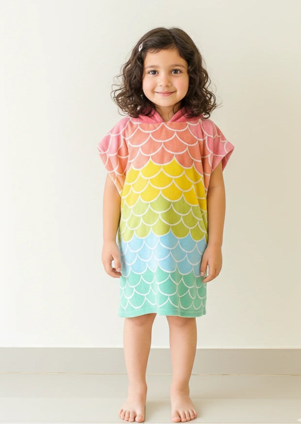 Fluffy Hooded Poncho for Kids – Bath & Beach Ready