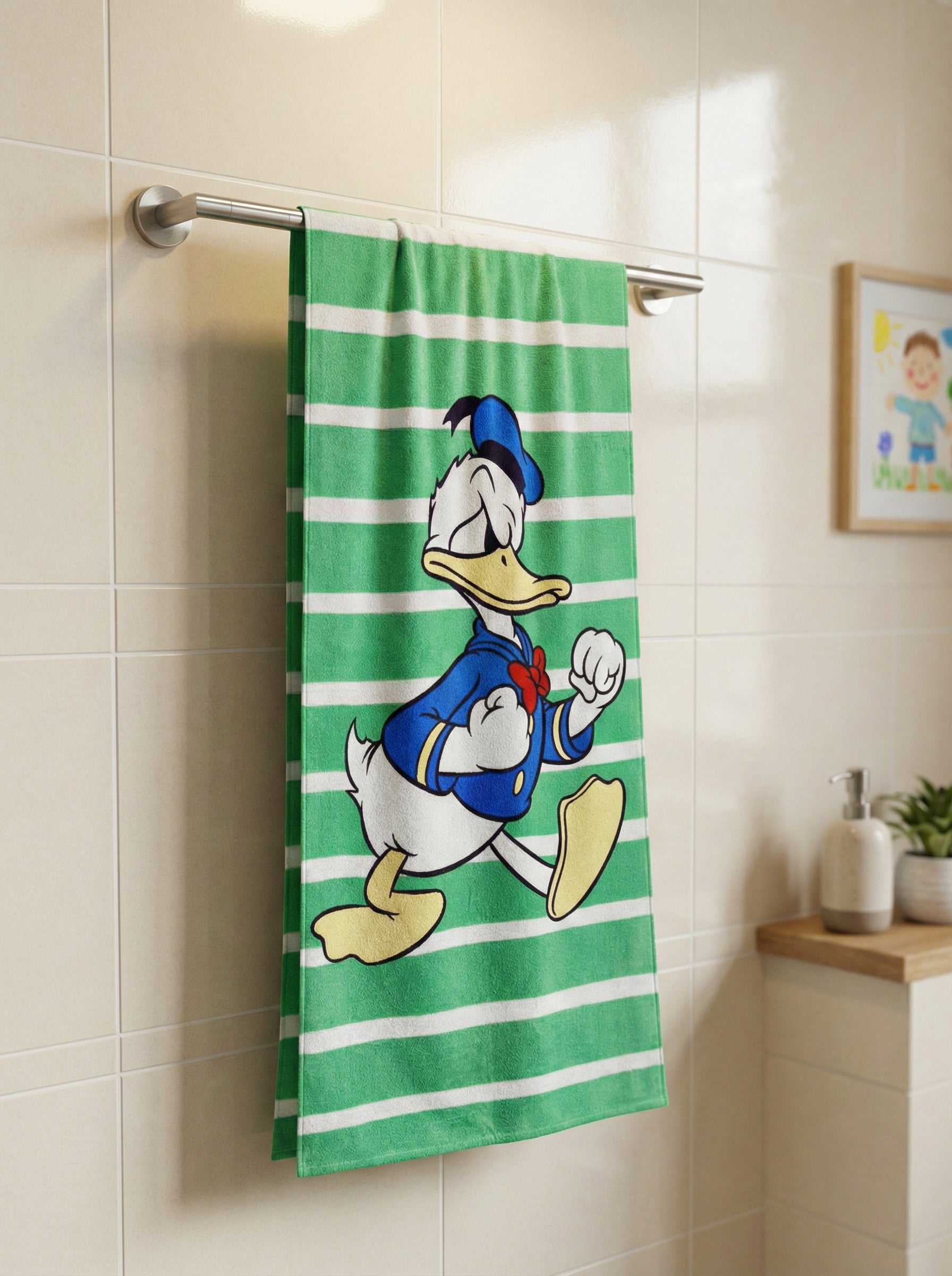 Premium Donald Duck Printed Towel – 100% Micro Cotton