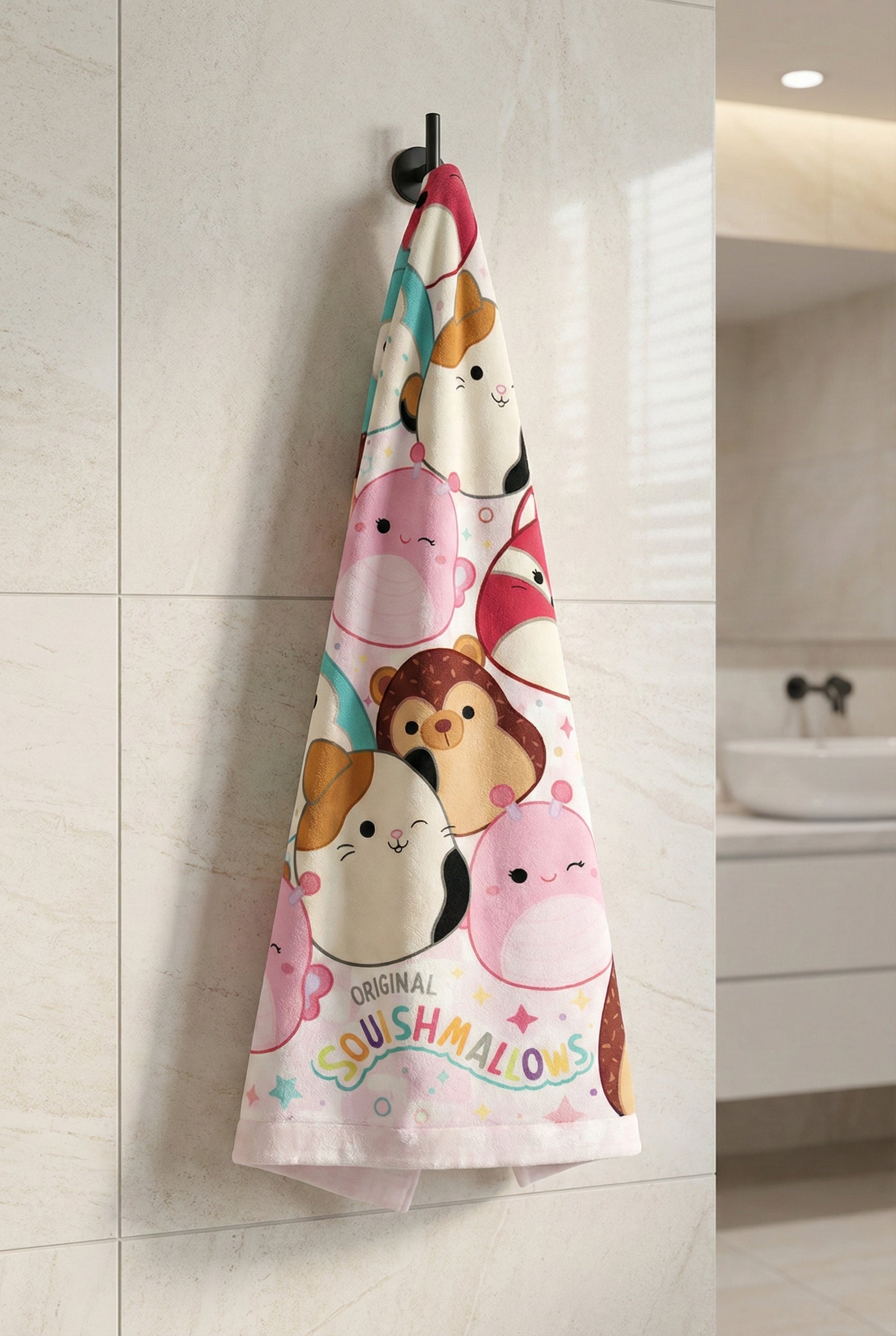 Premium Squishmallows Printed Towel – 100% Micro Cotton