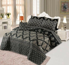Latest Attractive Design 7PC Printed SaloniKa Cotton Comforter Set for Double Bed - Summer Collection, Best Quality, Multi Colors