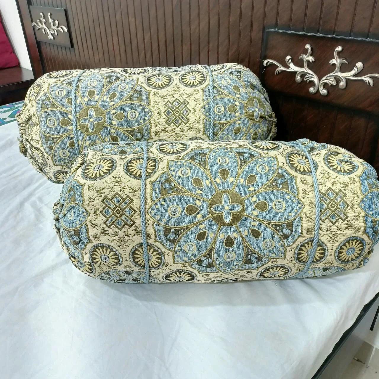Velvet Jacquard* Round/GOLL Pillow Covers Pack of 2pcs