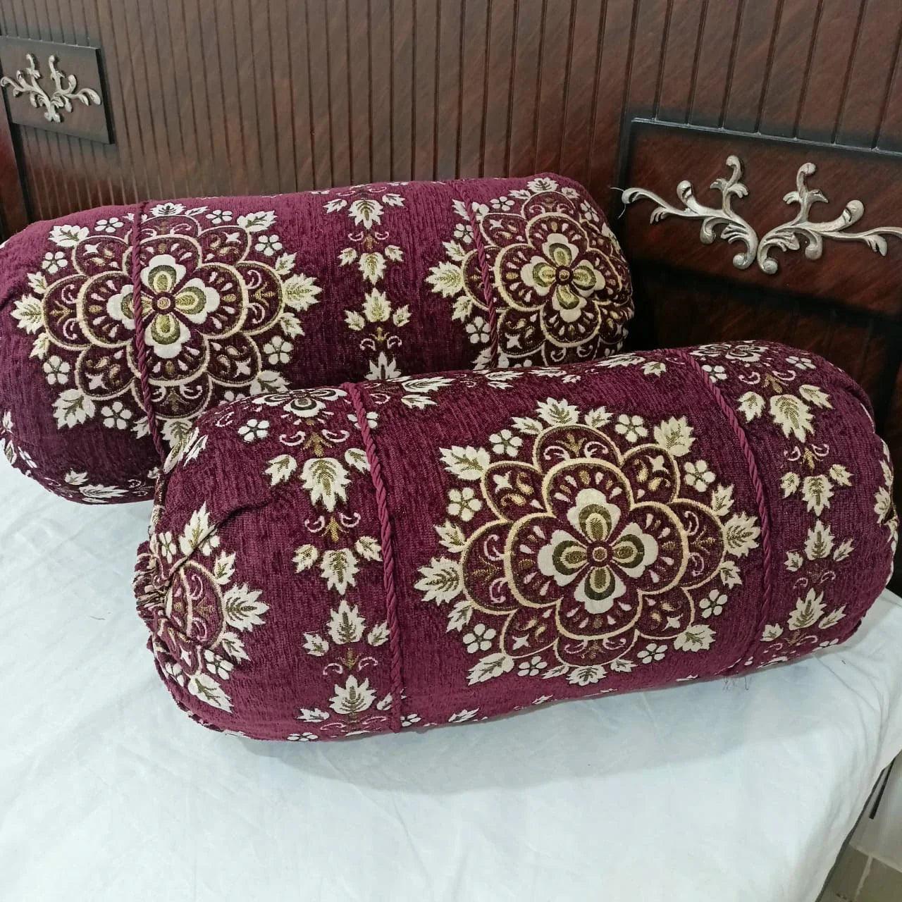 Velvet Jacquard* Round/GOLL Pillow Covers Pack of 2pcs