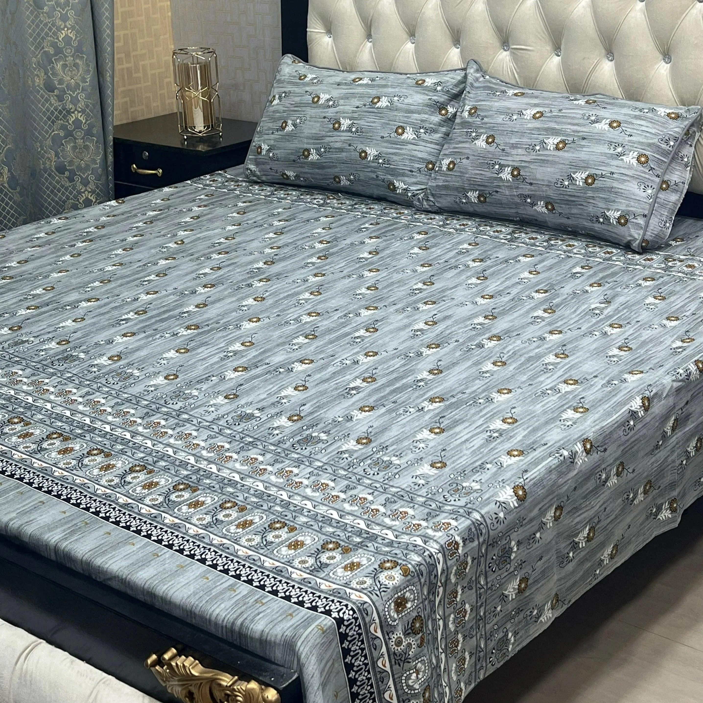3D CRYSTAL COTTON BEDSHEET