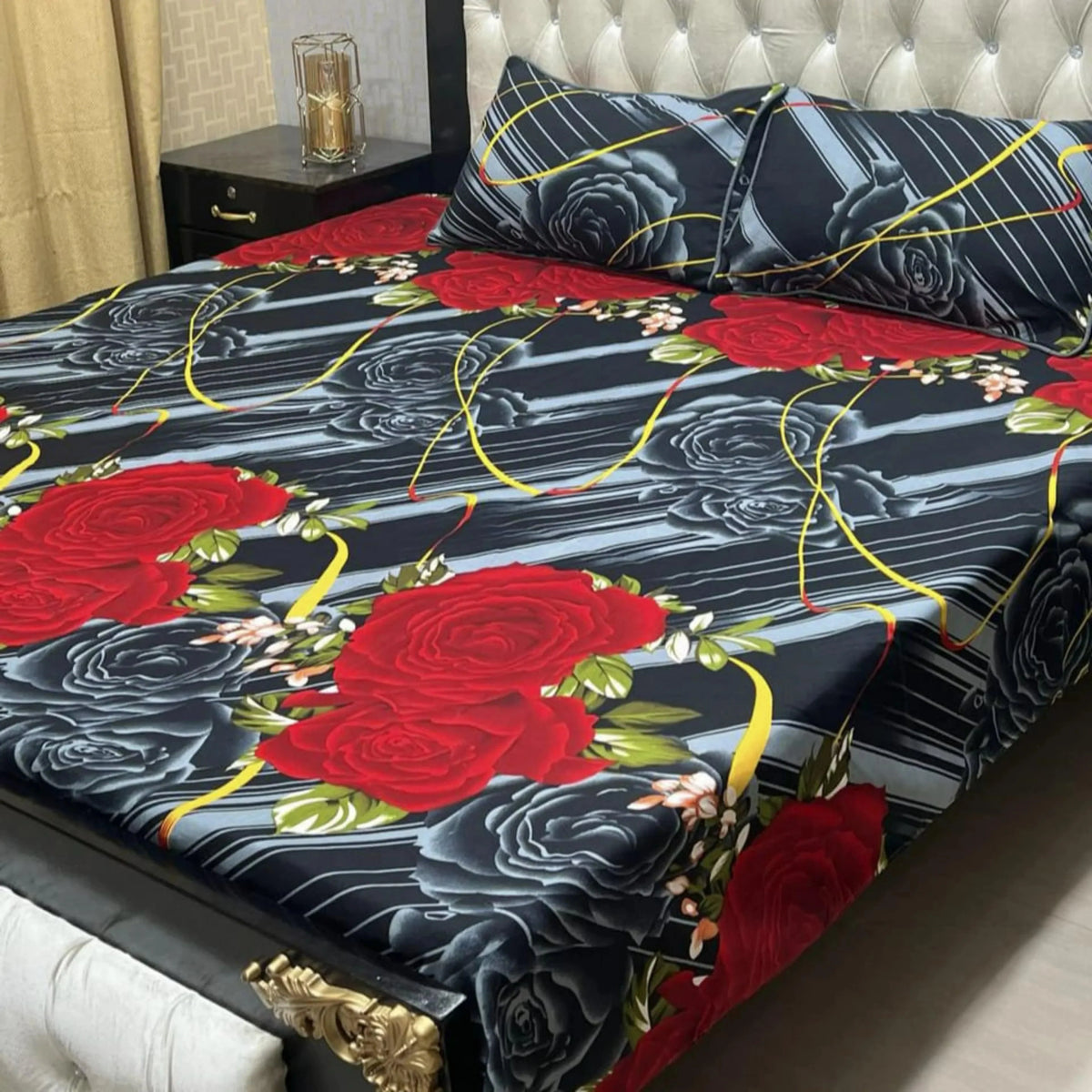 3D CRYSTAL COTTON BEDSHEET