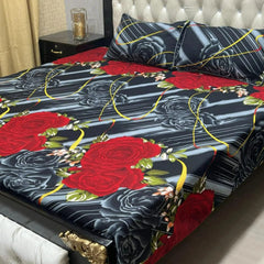 3D CRYSTAL COTTON BEDSHEET