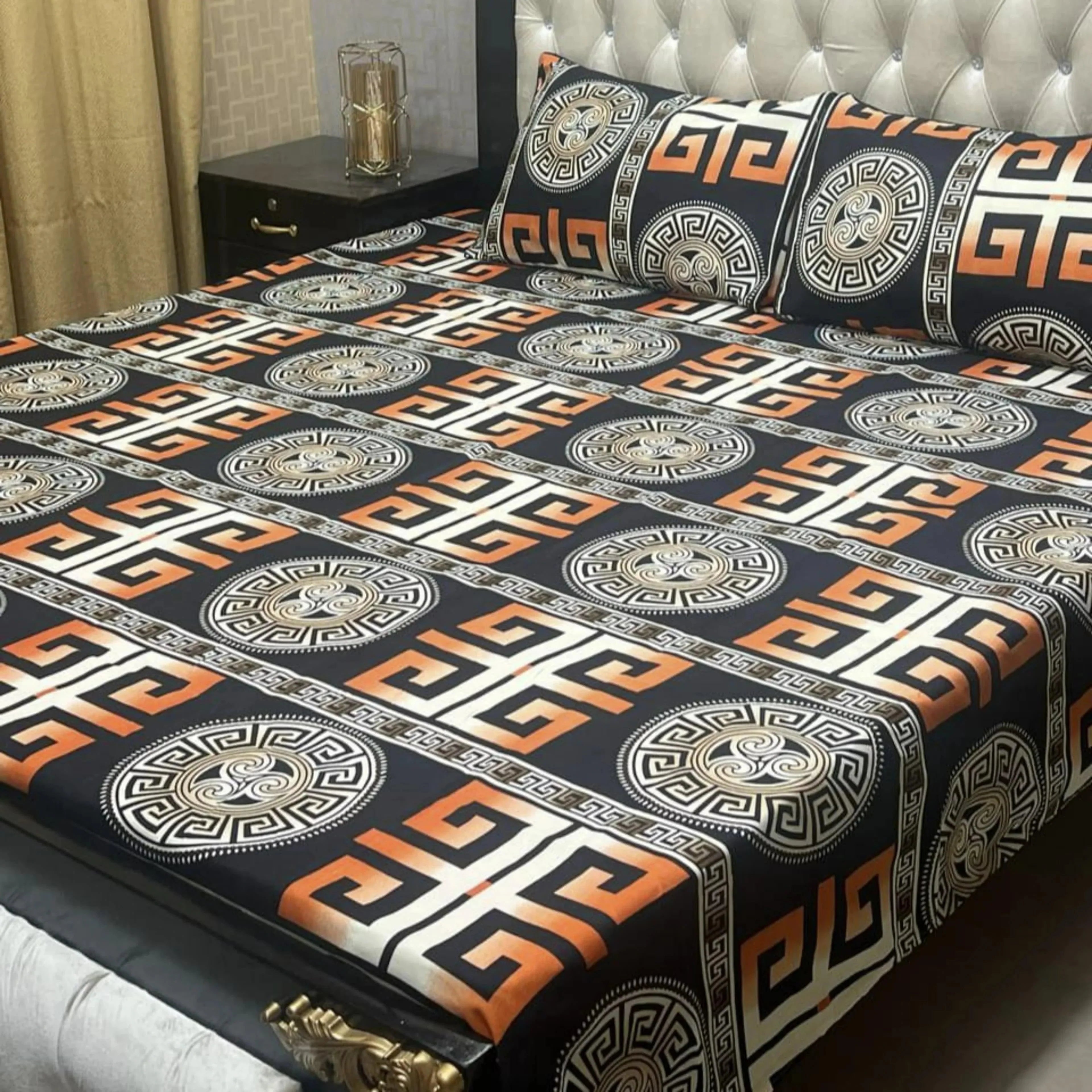 3D CRYSTAL COTTON BEDSHEET