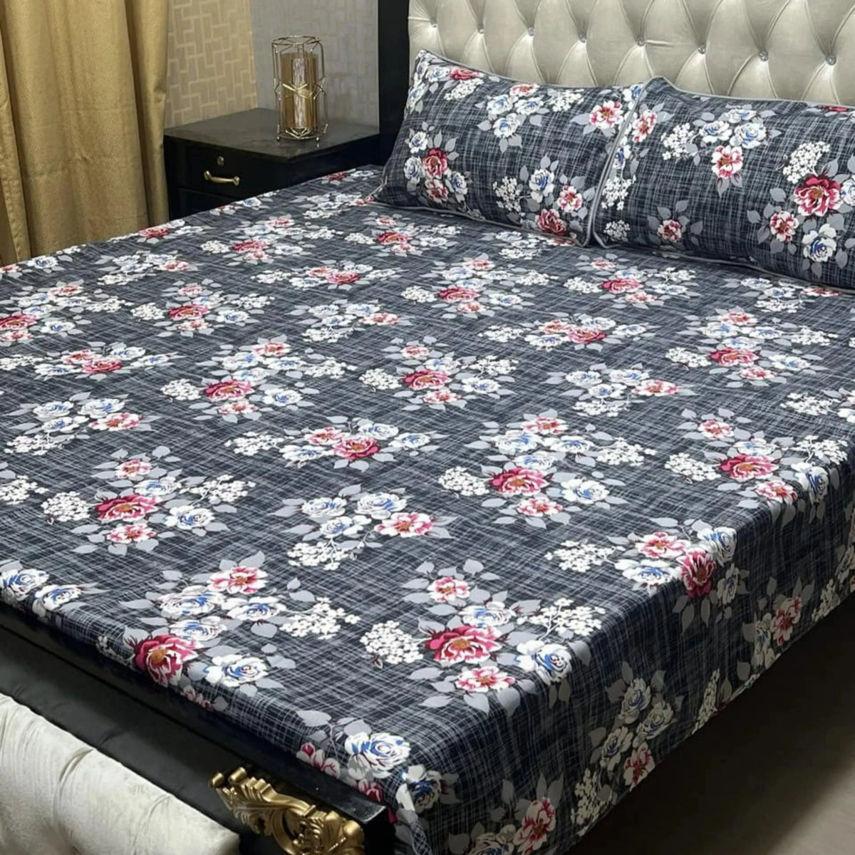 3D CRYSTAL COTTON BEDSHEET