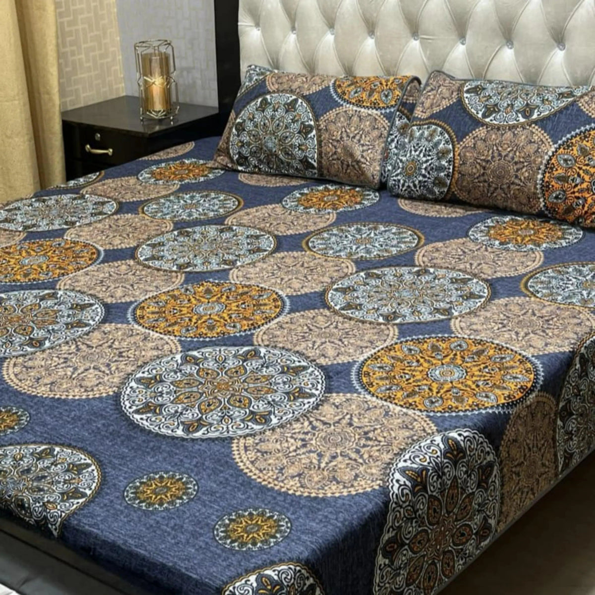 3D CRYSTAL COTTON BEDSHEET