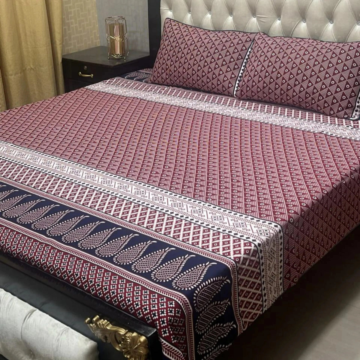 3D CRYSTAL COTTON BEDSHEET