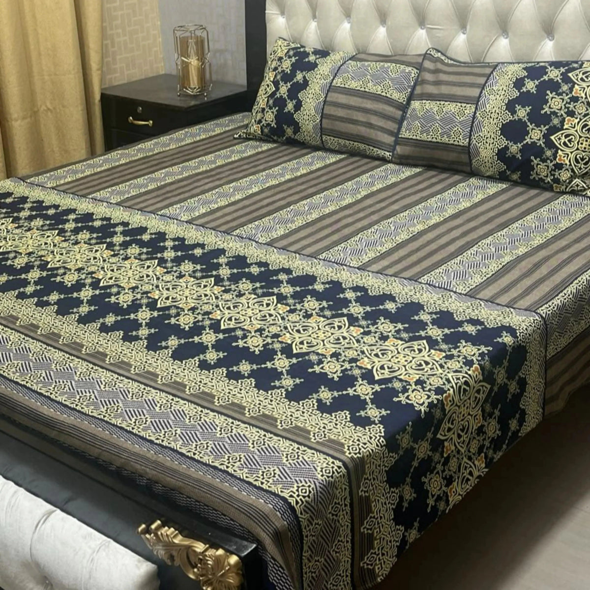3D CRYSTAL COTTON BEDSHEET