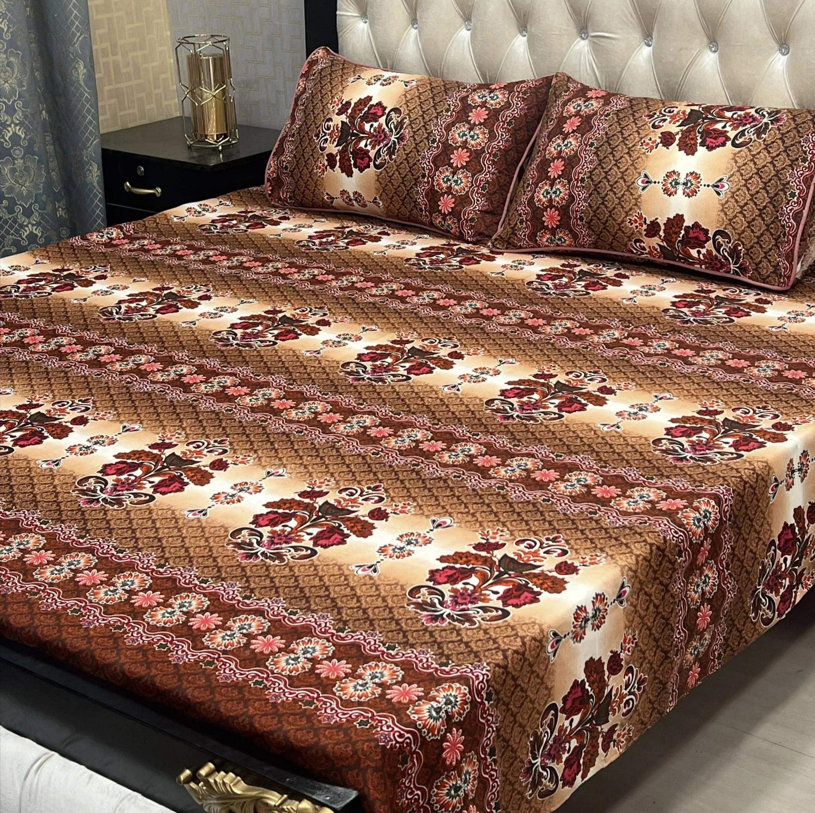 3D CRYSTAL COTTON BEDSHEET