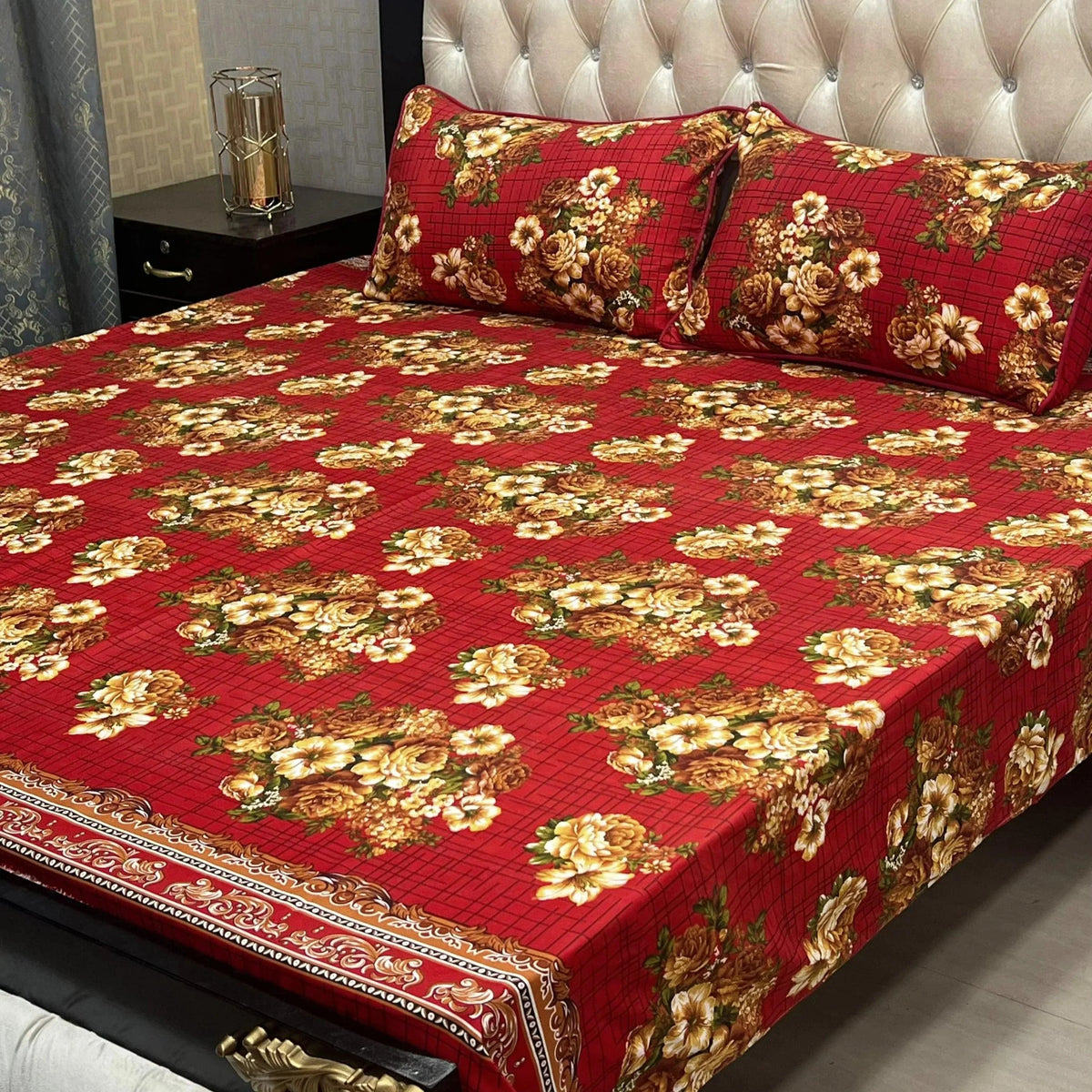 3D CRYSTAL COTTON BEDSHEET