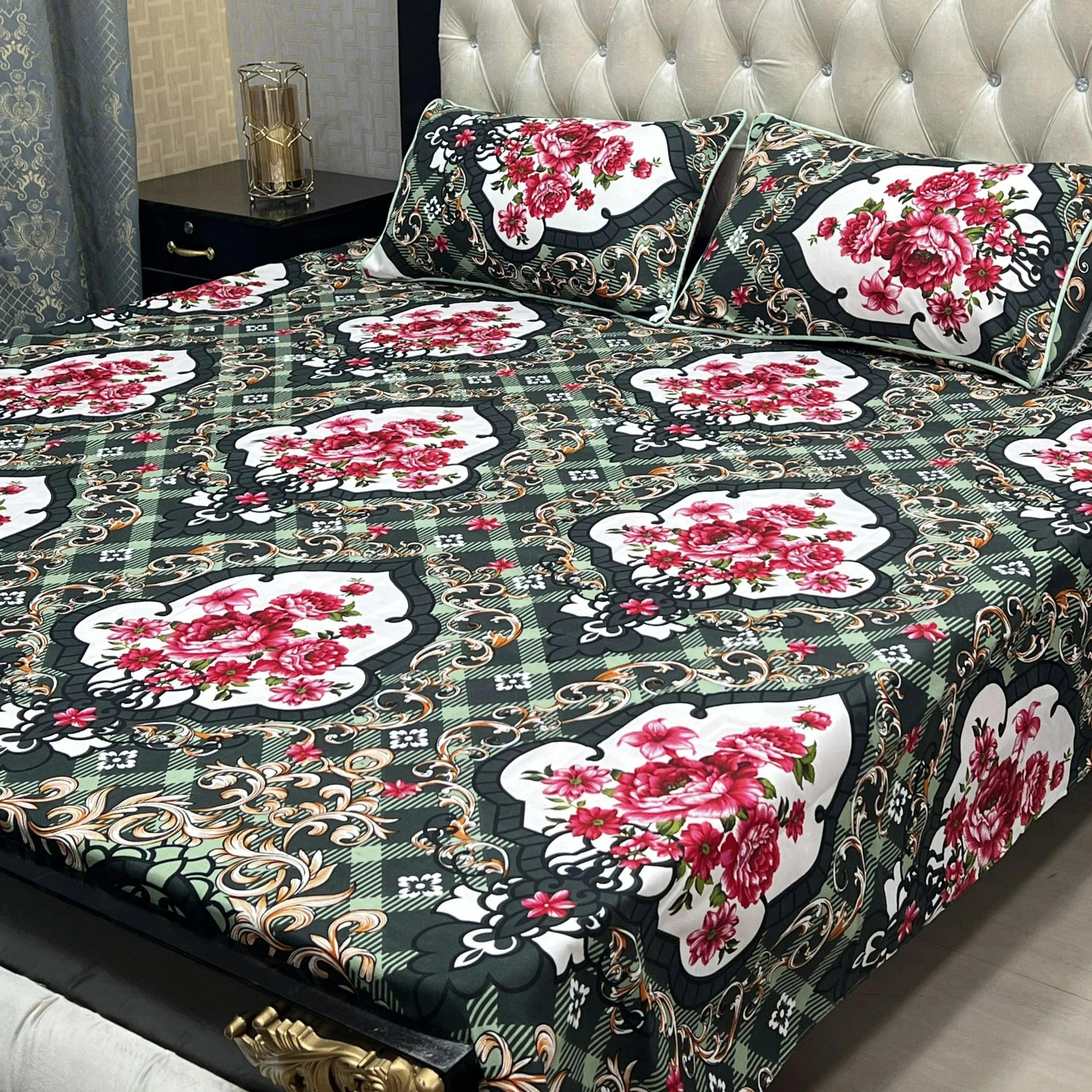 3D CRYSTAL COTTON BEDSHEET