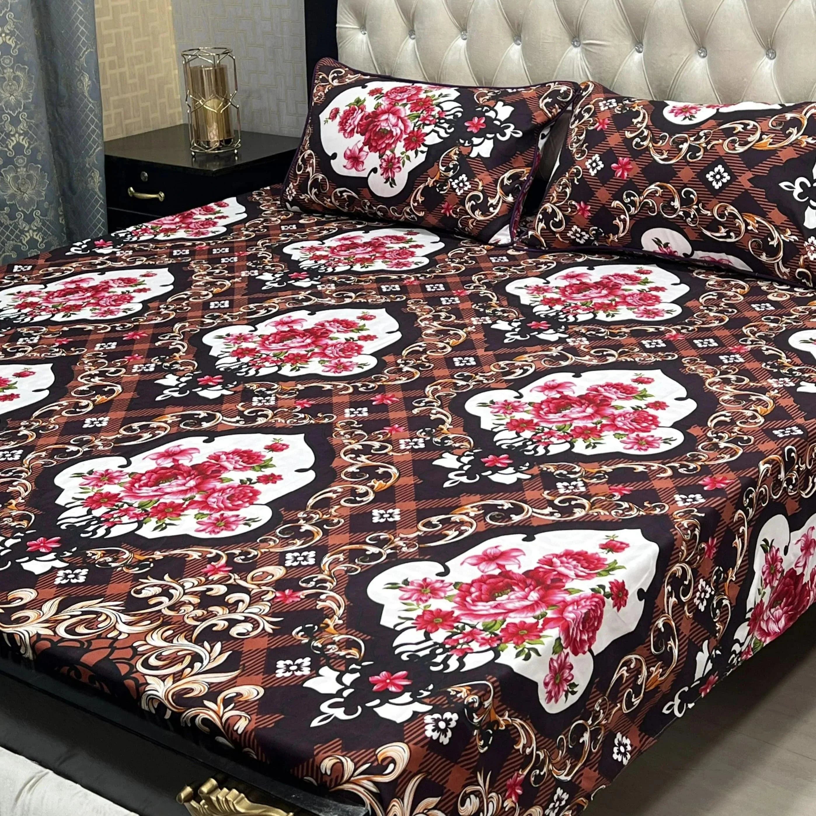3D CRYSTAL COTTON BEDSHEET