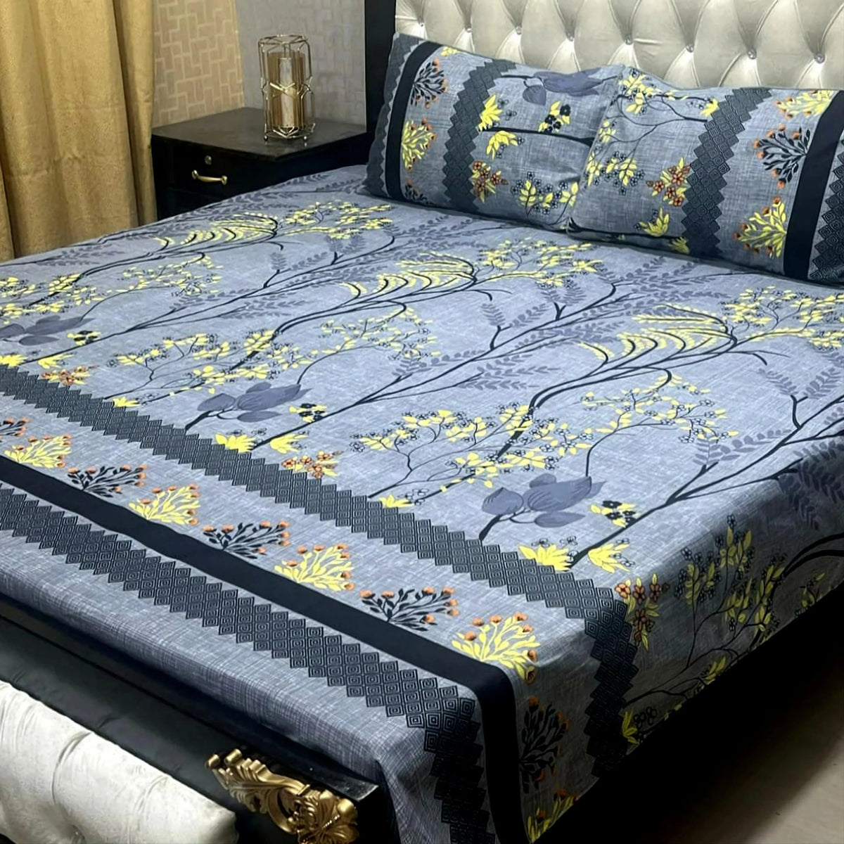 3D CRYSTAL COTTON BEDSHEET