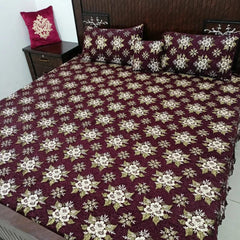 Luxurious Velvet Jacquard 4-Piece Bedding Set - King Size Bed Sheet, Pillow Covers, and Cushion Cover