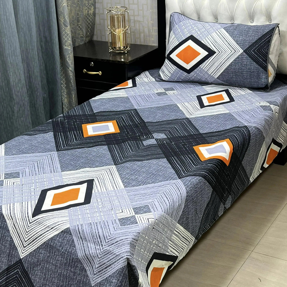 Luxurious Bedding Collection Vol 24 | Pure Soft 3D Crystal Cotton | 2 Single Size Bedsheets (90x60 Inches)