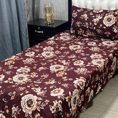 Luxurious Bedding Collection Vol 24 | Pure Soft 3D Crystal Cotton | 2 Single Size Bedsheets (90x60 Inches)