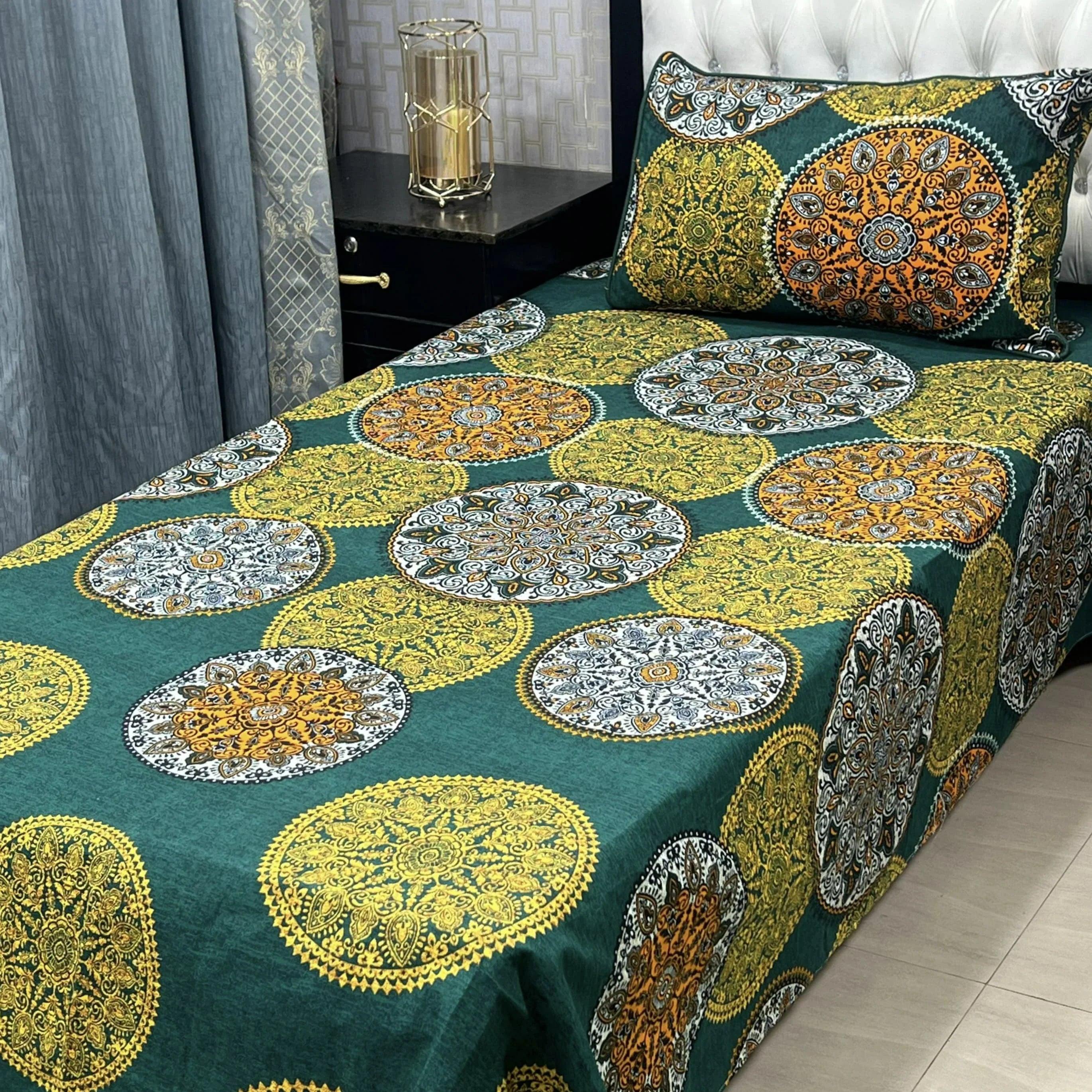 Luxurious Bedding Collection Vol 24 | Pure Soft 3D Crystal Cotton | 2 Single Size Bedsheets (90x60 Inches)