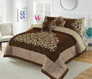 Premium Fomi Four Border Jacquard Bed Sheet Set – 4 Pcs: 1 Fomi Bed Sheet, 2 Pillow Covers, 1 Cushion Cover