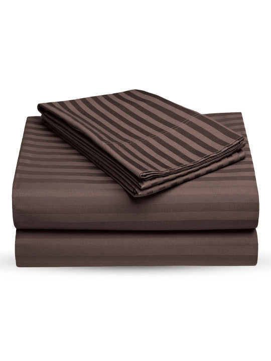 Luxury Stripe Fitted Bedsheet - King Size