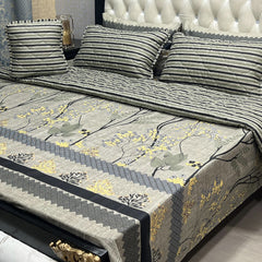 New Arrival 7PC Salonika Cotton Comforter Set by Fanza – King Size - Summer Special - Premium Quality & Multi-Color Prints