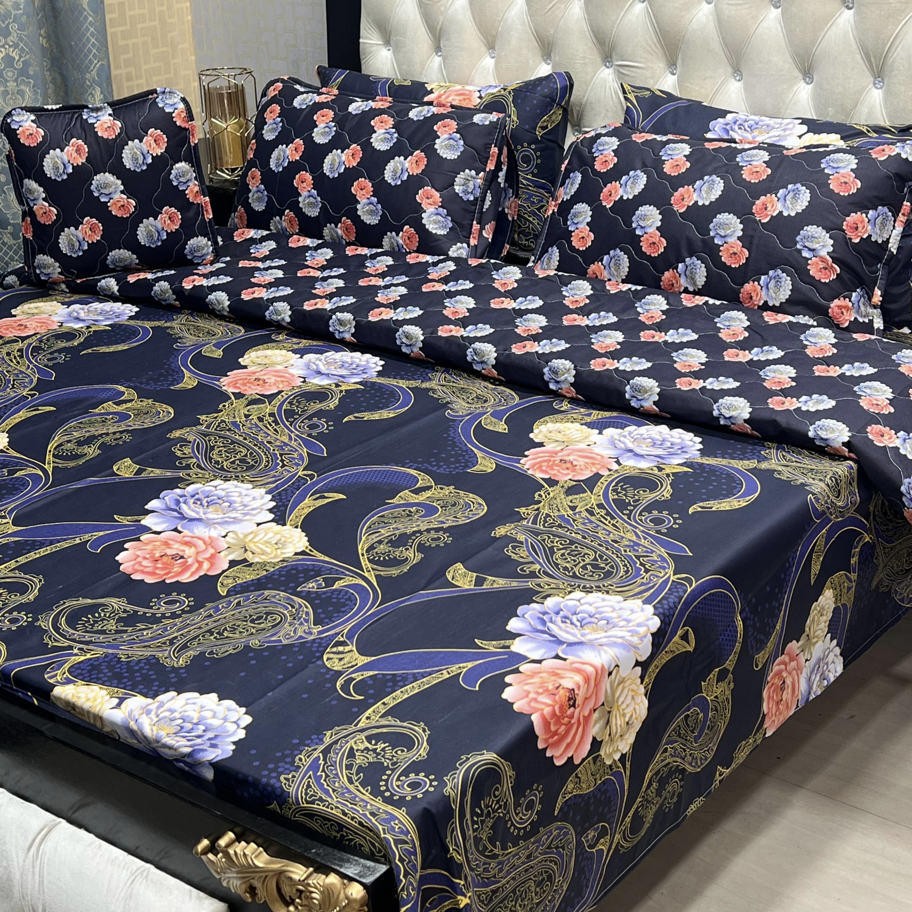 New Arrival 7PC Salonika Cotton Comforter – King Size - Summer Special - Premium Quality & Multi-Color Prints