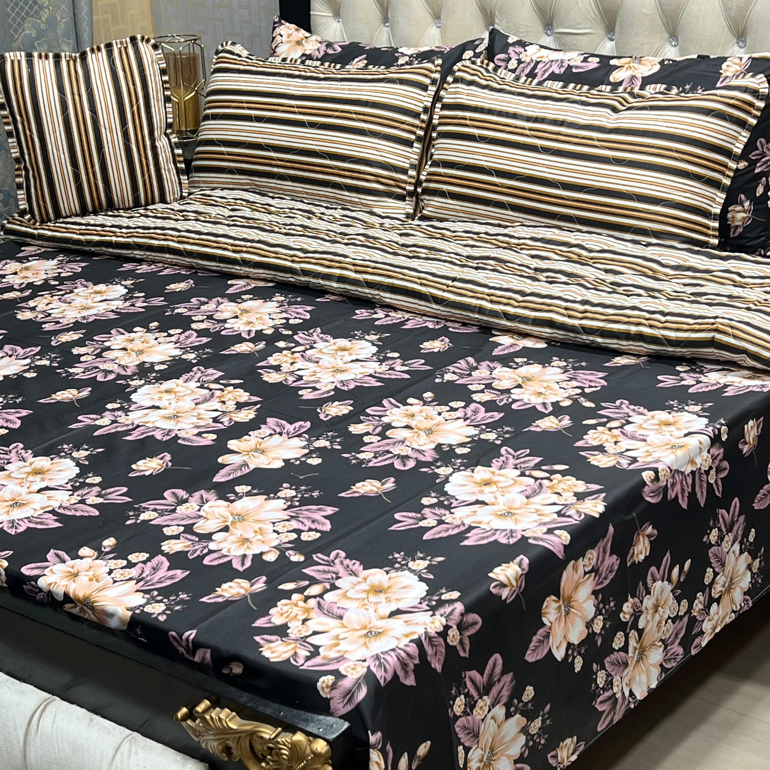 New Arrival 7PC Salonika Cotton Comforter – King Size - Summer Special - Premium Quality &amp; Multi-Color Prints