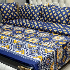 New Arrival 7PC Salonika Cotton Comforter Set by Fanza – King Size - Summer Special - Premium Quality & Multi-Color Prints