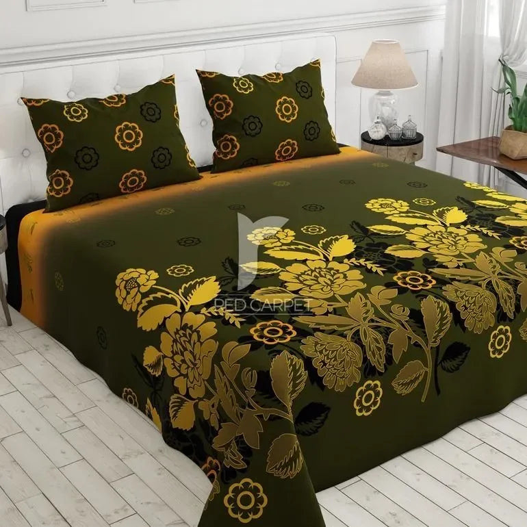 Luxurious Bedding Collection Vol. 25 Pure Salonika Mix Cotton   - King Size Bedsheet + 2 Pillow Covers - Ultra Soft & Premium Finish