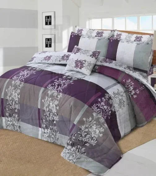 New Arrival 7PC Salonika Cotton Comforter  – King Size - Summer Special - Premium Quality & Multi-Color Prints